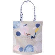 Organic Cotton Shopper Bag Wild Blue Wren Pastel
