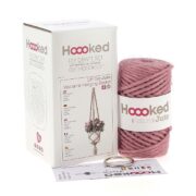 Hoooked Jute Macrame Plant Hanger Kit - Tea Rose