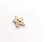 Metallic Silver Star Button 15mm