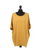 Cotton Tab Sleeve Top - Mustard