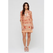 Cotton Audie Kurta Tropical Leaf  Shirt Dress