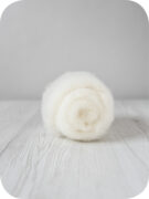 Carded Bergschaf Wool 500g Natural White