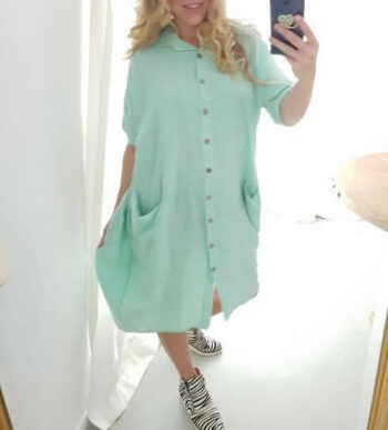 Helga May Astrid Shirt Dress - Mint