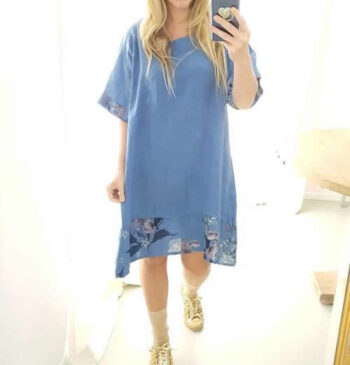 Helga May Lily Hem Dress - Blue