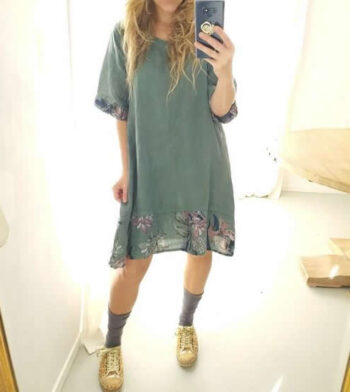 Helga May Lily Hem Dress - Olive