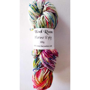 Hand Dyed Merino Wool 8 Ply 100g - Candyman
