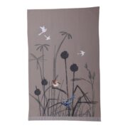 Organic Cotton Tea Towel Grassland Wren