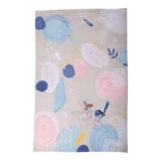 Organic Cotton Tea Towel Wild Blue Wren Pastel