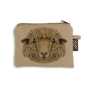 Organic Cotton Purse - Sheep Head Beige