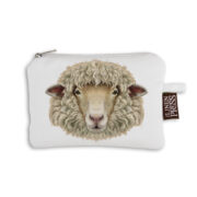 Organic Cotton Purse - Sheep Head White