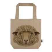 Organic Cotton Shopper Bag - Sheep Head Beige
