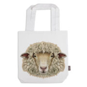 Organic Cotton Shopper Bag - Sheep Head White