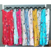 Linen Tulip Print Dress