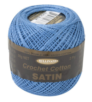 Sullivans Satin Crochet Cotton 2 ply - Duck Blue