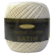 Sullivans Satin Crochet Cotton 2 ply - Ecru