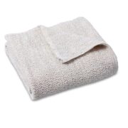 DLUX Lacey Knitted Wool Baby Blanket - Sand