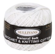 Sullivans Crochet Cotton 4 ply - White