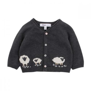 Bebe Sheep Cardigan Charcoal
