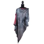 SILK+ART+SCARVES+MERINO+PONCHO+LEAVES+ROUGE+2+RRP+_165