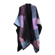 Merino Wool & Silk Holiday Blanket Shawl Pink
