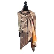 SILK+ART+SCARVES+MERINO+PONCHO++LEAVES+CAMEL+3+RRP+_165