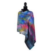 SILK+ART+SCARVES+MERINO+PONCHO+STAINED+GLASS+PINK+3+RRP+_165