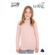 Naturally Loyal 8 Ply Cable Panel Sweater Pattern