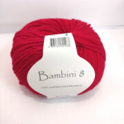 Bambini 8 ply Merino Wool 50g - Scarlet 118