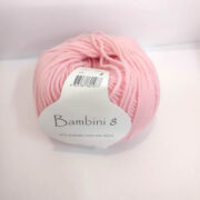 Bambini 8 ply Merino Wool 50g - Baby Pink 24