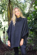 9768 Lush Cowl Neck Poncho Gold