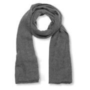 Merino Wool Herringbone Scarf Grey
