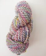 Hand Spun Wool Yarn 200g - Rainbow Candy Canes