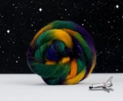 Space Dyed Wool Roving 100g - Earth