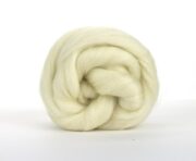 White Falkland Wool Roving 100g