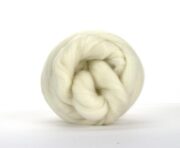 White Falkland Merino Wool Roving 100g