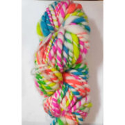 Hand Spun Wool Yarn 165g - Fluoro