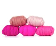 Posh Pink Merino Wool Roving Pack - 250g