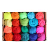 Ashford Merino Roving 21 colour Pack Brights