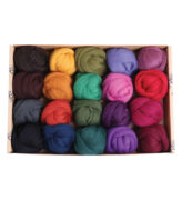 Ashford Merino Roving 21 colour Pack Darks