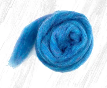 Carded Corriedale Wool Sliver 100g - Bilberry Pie