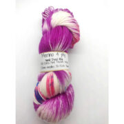 Hand Dyed Merino Wool 4 Ply 100g - Raspberry Splash
