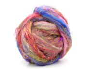Sari Silk Roving 100g - Mardi Gras