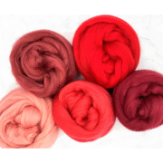 Rosy Red Merino Wool Roving Pack - 250g