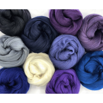 Starry Night Merino Wool Roving Pack - 250g