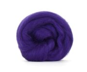 Dyed Blue Faced Leicester Wool Roving 100g - Amethyst