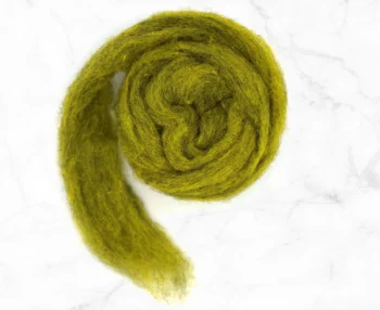 Carded Corriedale Wool Sliver 100g - Sunflower