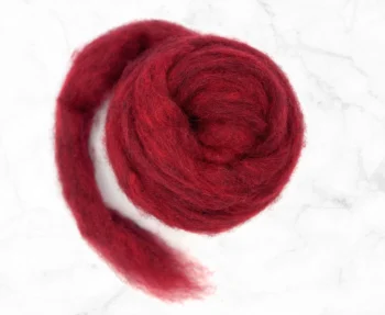 Carded Corriedale Wool Sliver 100g - Pinwheel