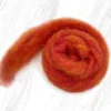 Carded Corriedale Wool Sliver 100g - Peach Melba