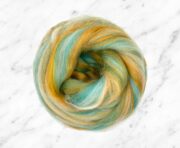 Blue Faced Leicester & Eri Silk Roving 100g - Patina