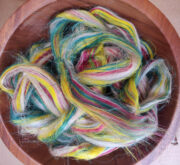 Blended Flax Linen Roving 100g - Solar